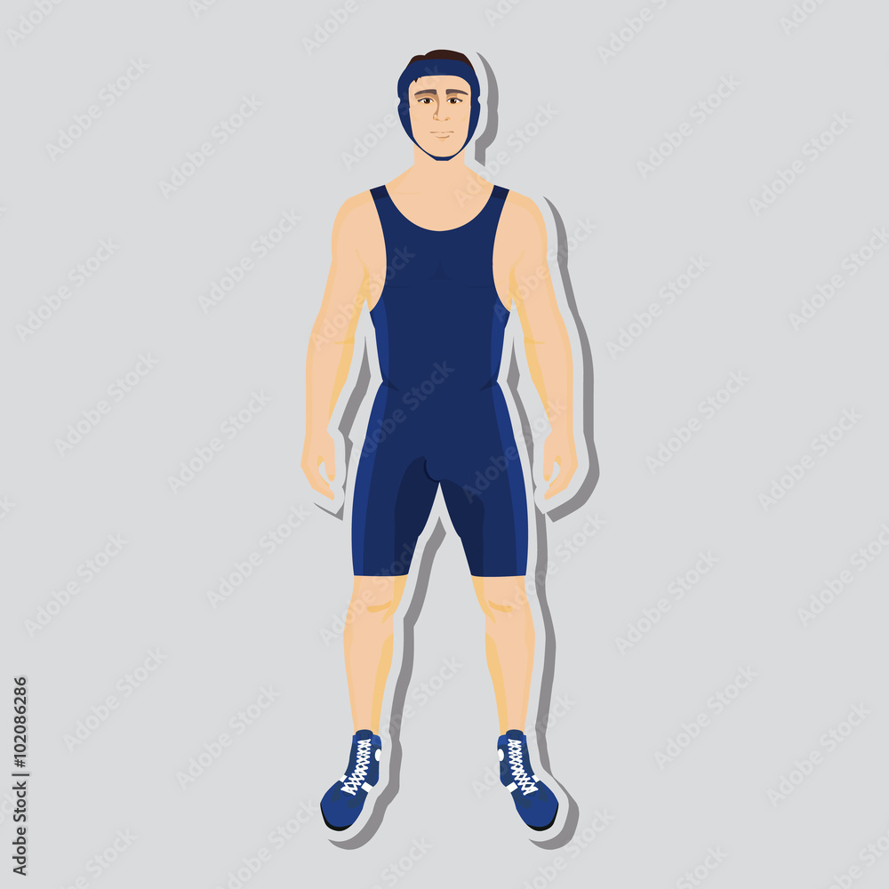 Vector wrestler fighter Vector wrestler fighter