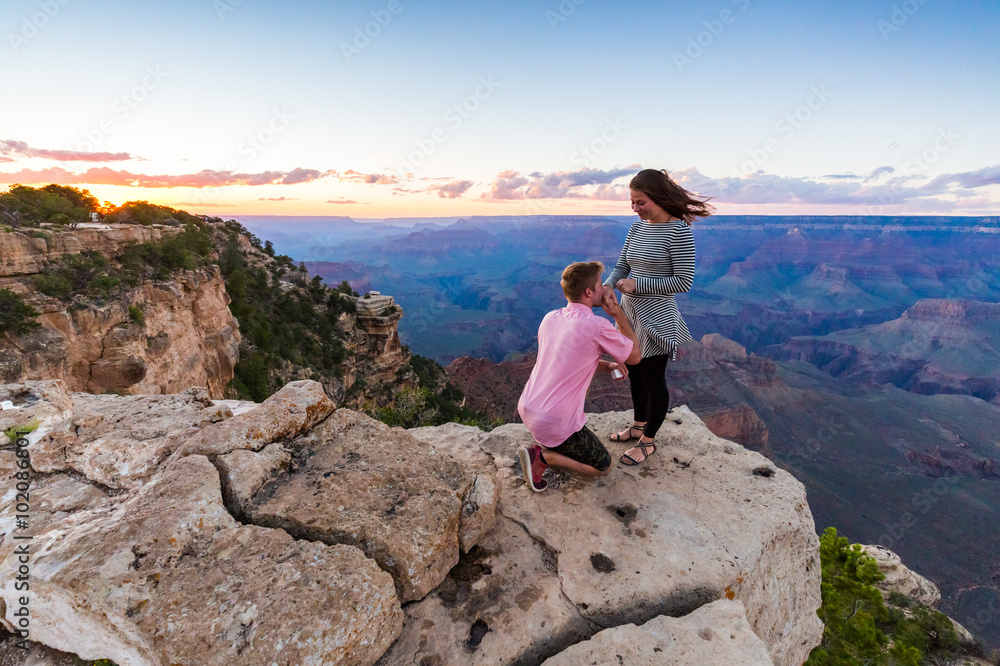 Naklejka premium Proposal in Grand Canyon
