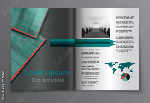 Magazine layout. Vector photo