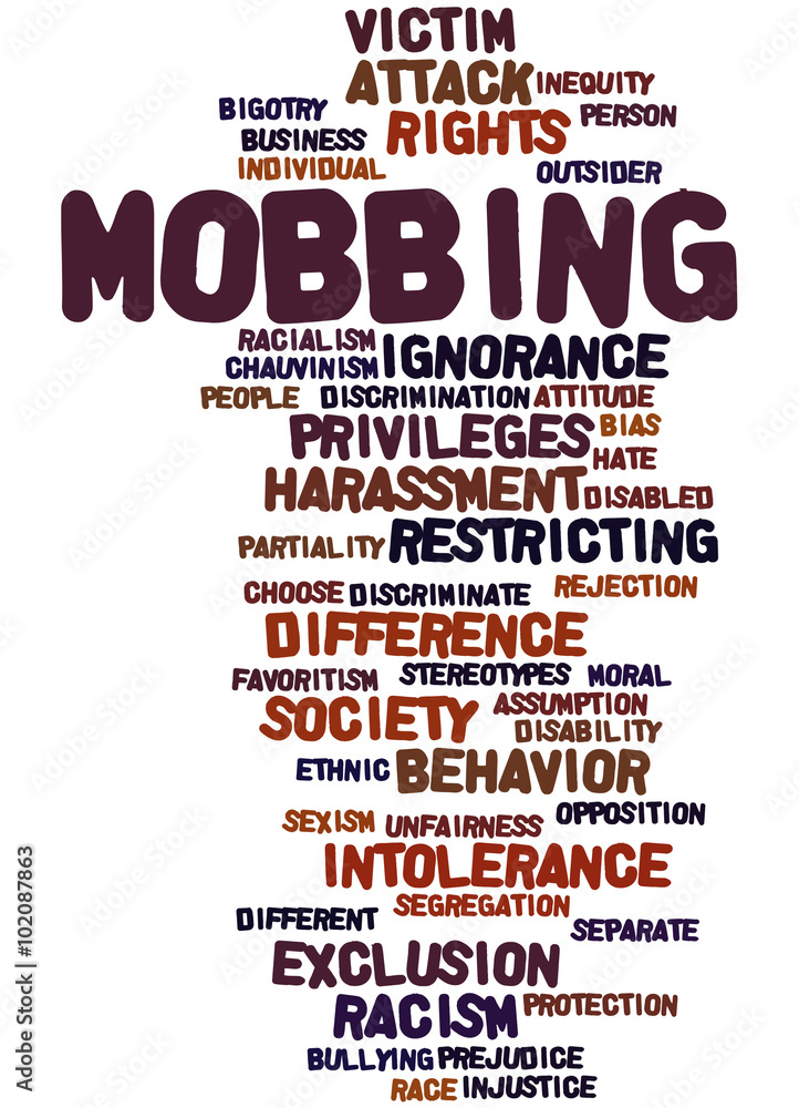 Obraz premium Mobbing, word cloud concept 6