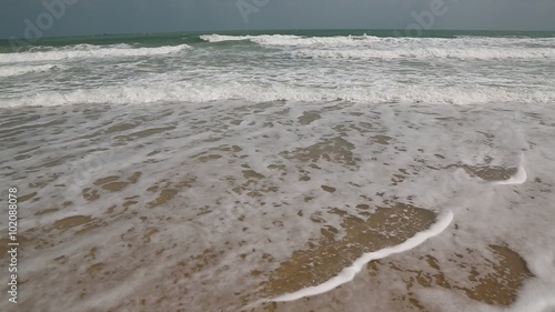 The beach view.