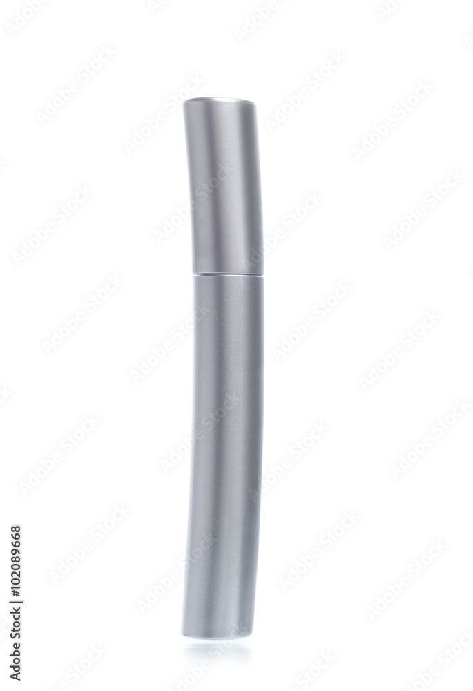 mascara for eyelashes on a white background with reflection mascara for eyelashes on a white background with reflection