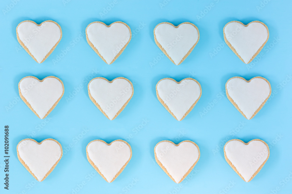 Pattern made of hearts, cakes Valentines day Pattern made of hearts, cakes Valentines day
