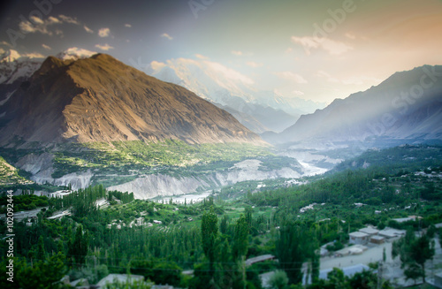 Green valley in Karakorum