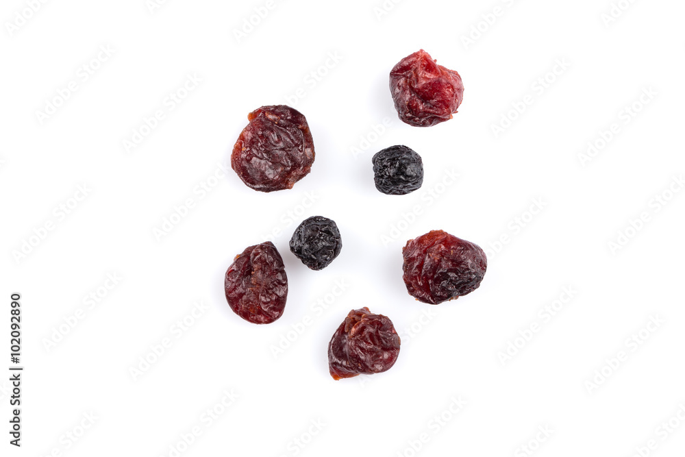 Dried cranberries, cherries and blueberries Dried cranberries, cherries and blueberries