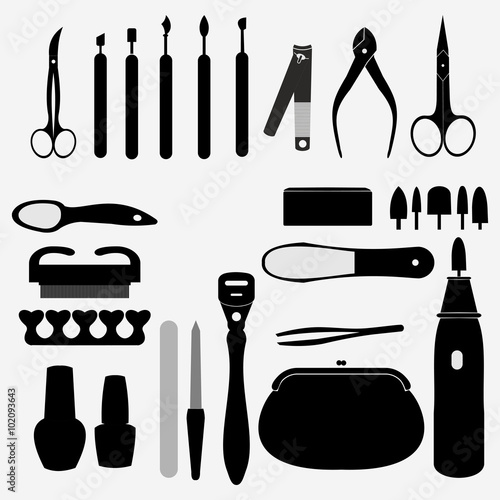 Set of manicure and pedicure