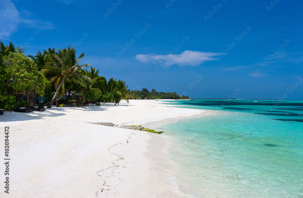 Beautiful tropical beach at Maldives