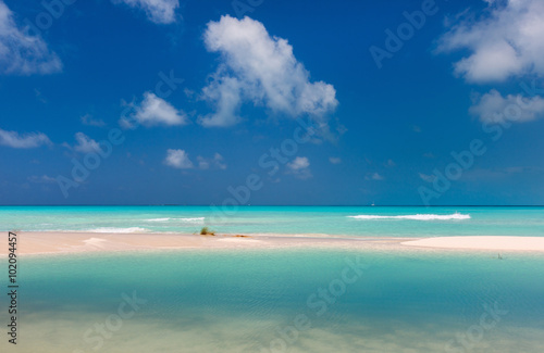 Caribbean beach and sea