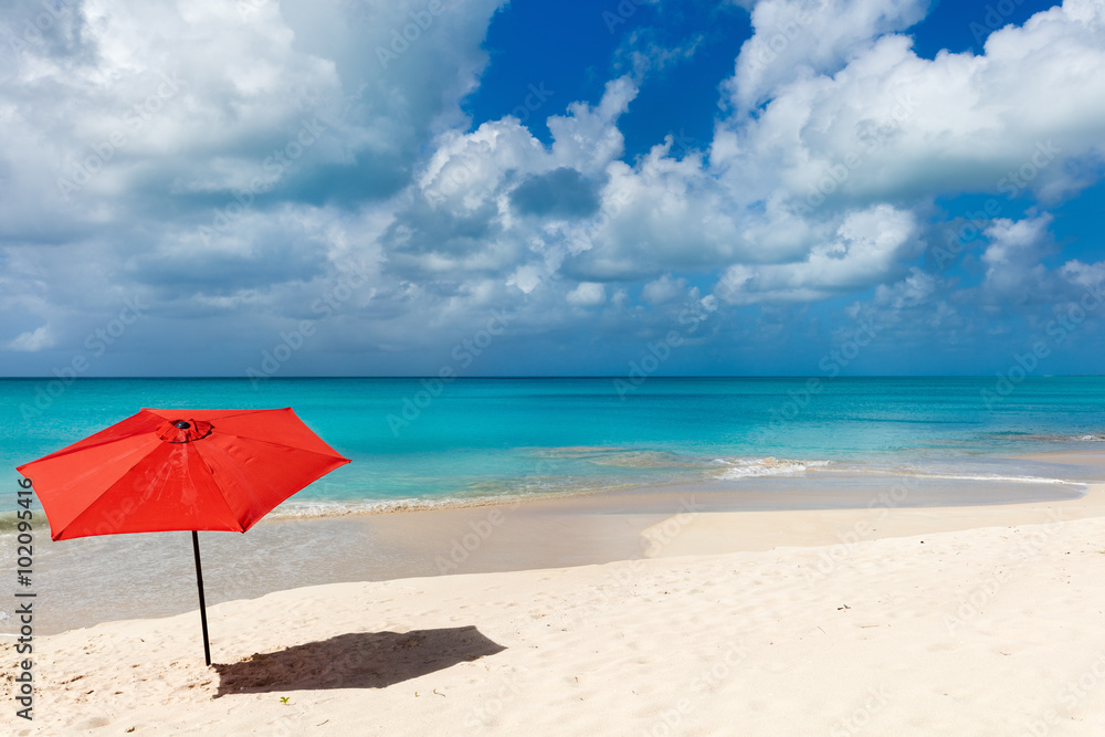 Idyllic beach at Caribbean