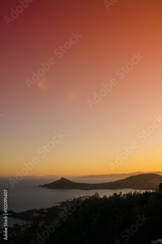 Wallpaper Mural Colorful sunset in a bay in summer Torontodigital.ca