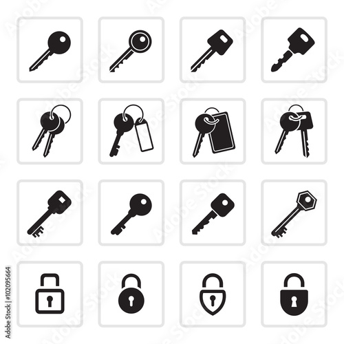 Lock and Key Icons & Symbols.