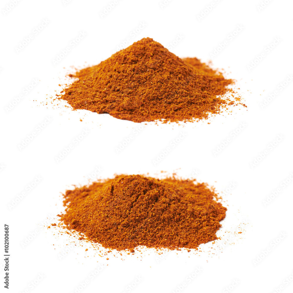 Pile of red cayen pepper isolated Pile of red cayen pepper isolated