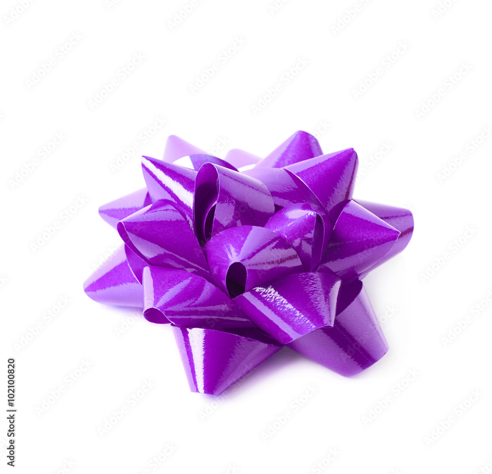 Decorational ribbon gift bow isolated Decorational ribbon gift bow isolated