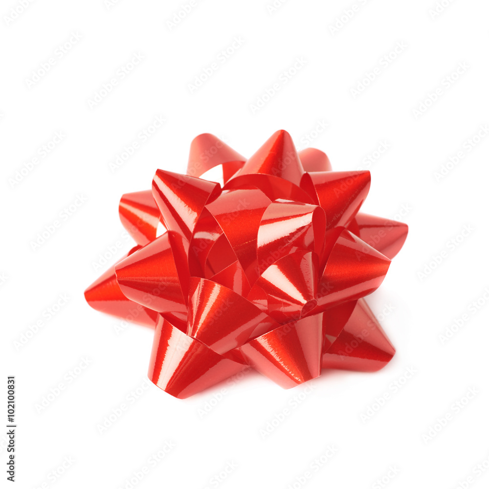 Decorational ribbon gift bow isolated Decorational ribbon gift bow isolated