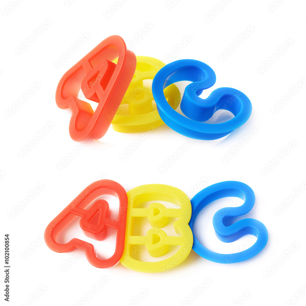 ABC letter forms isolated ABC letter forms isolated