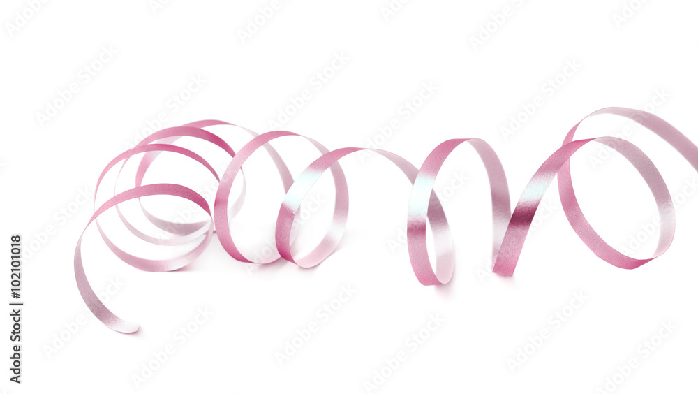 Curly and glossy ribbon isolated Curly and glossy ribbon isolated