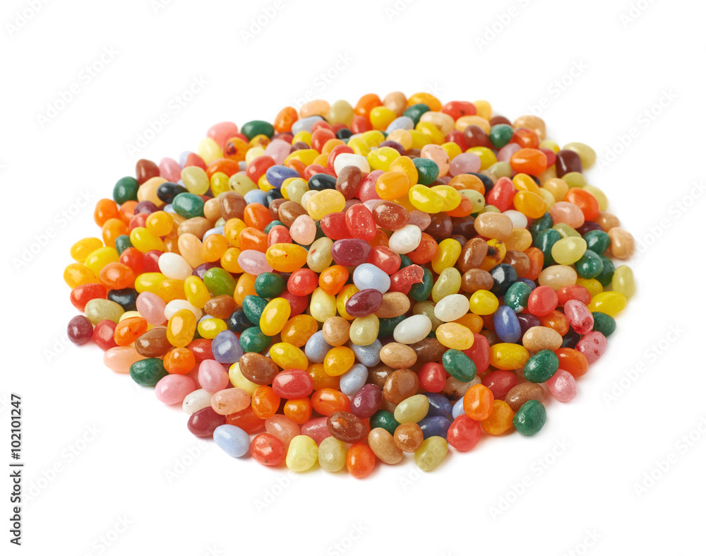 Big pile of jelly beans isolated Big pile of jelly beans isolated