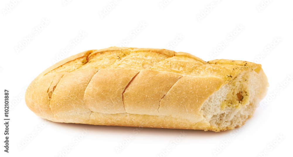 Italian ciabatta white bread isolated