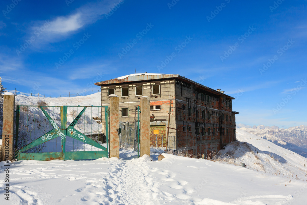 Abandoned military barracks