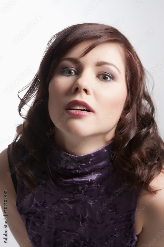 Beautiful young lady in studio. Portrait. Beautiful young lady in studio. Portrait.