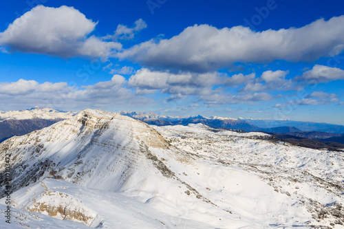 Mountain winter panorama  Italy