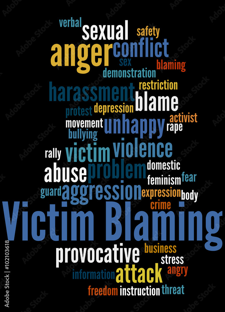 Victim Blaming, word cloud concept