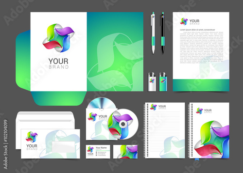 corporate identity creative color template design, business.