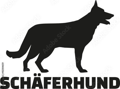 German Shepherd with breed name