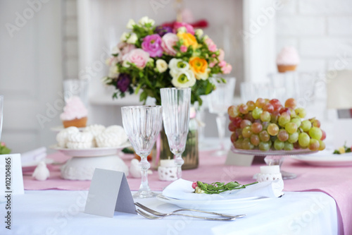 Wallpaper Mural Beautiful served table for wedding or other celebration in restaurant Torontodigital.ca