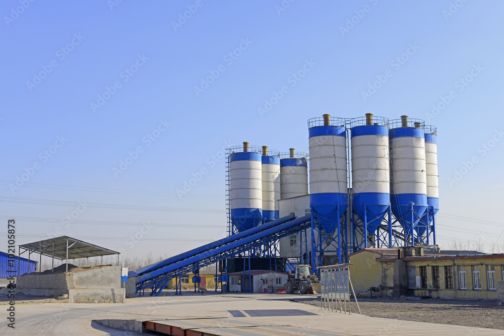 Obraz premium The cement concrete mixing equipment