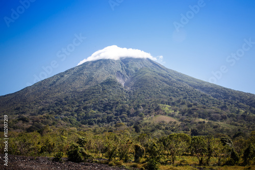 Concepcion Volcano View from Ometepe Island  Nicaragua