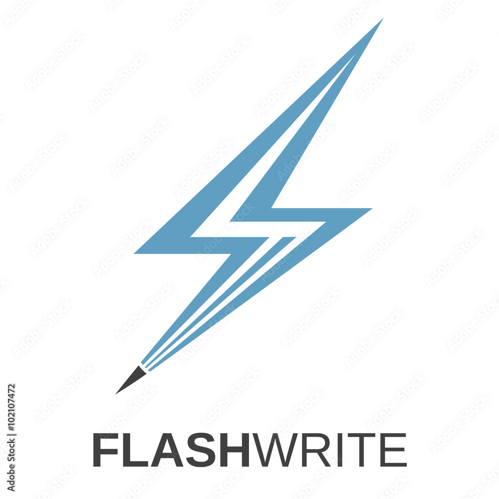 Flash Write Vector Logo
(Free Font Used)