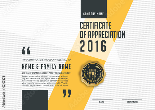 certificate template with clean and modern pattern,Qualification certificate blank template with elegant,Vector illustration