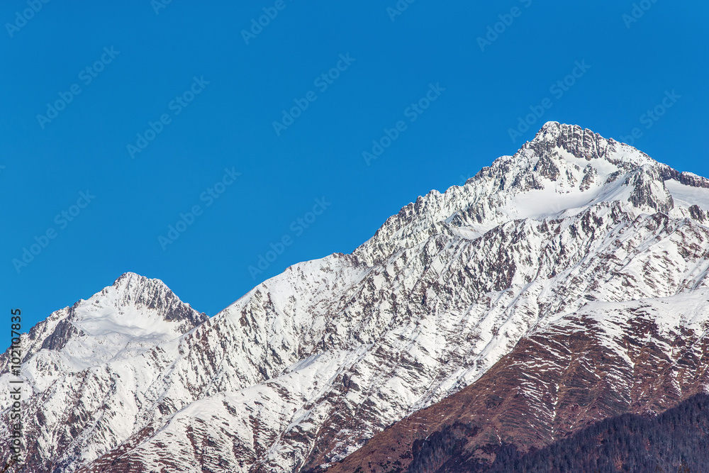 Caucasus Mountains close up