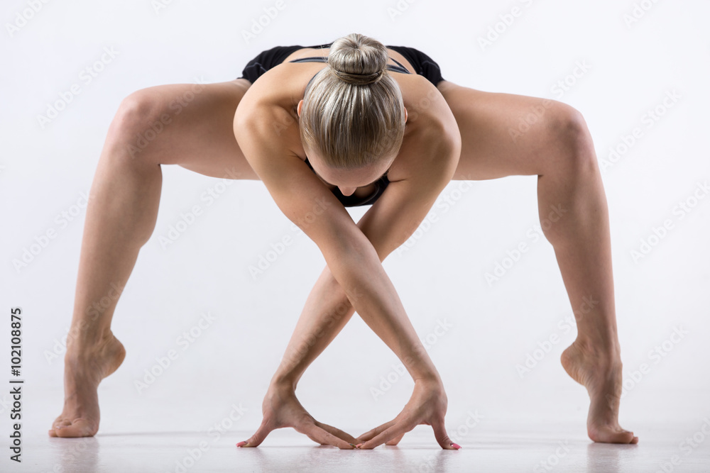 Forward bending Sumo Squat Pose Forward bending Sumo Squat Pose