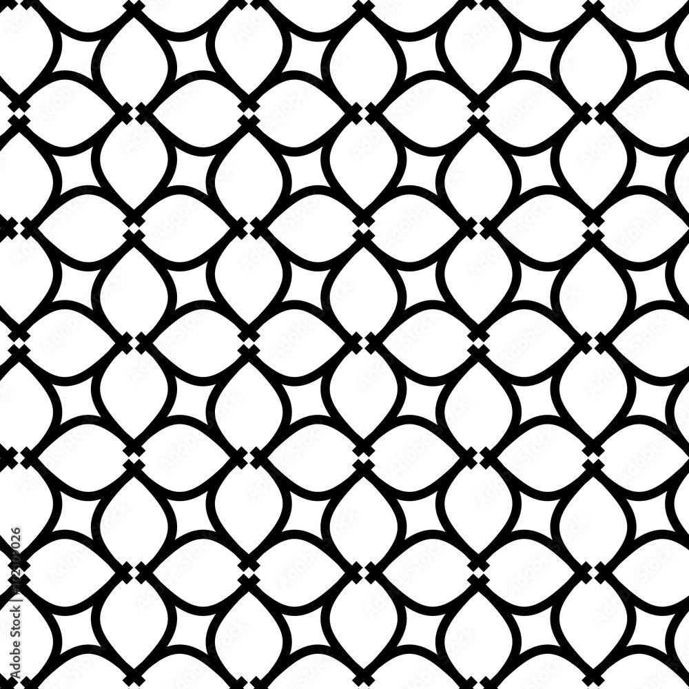 Seamless vector ornament in arabian style. Black and white pattern for wallpapers and backgrounds Seamless vector ornament in arabian style. Black and white pattern for wallpapers and backgrounds