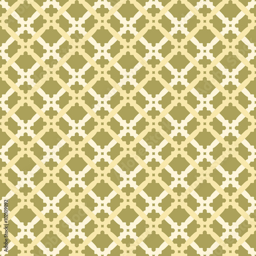 Seamless vector ornament. Modern geometric pattern with repeating elements Wallpaper with diagonal golden elements