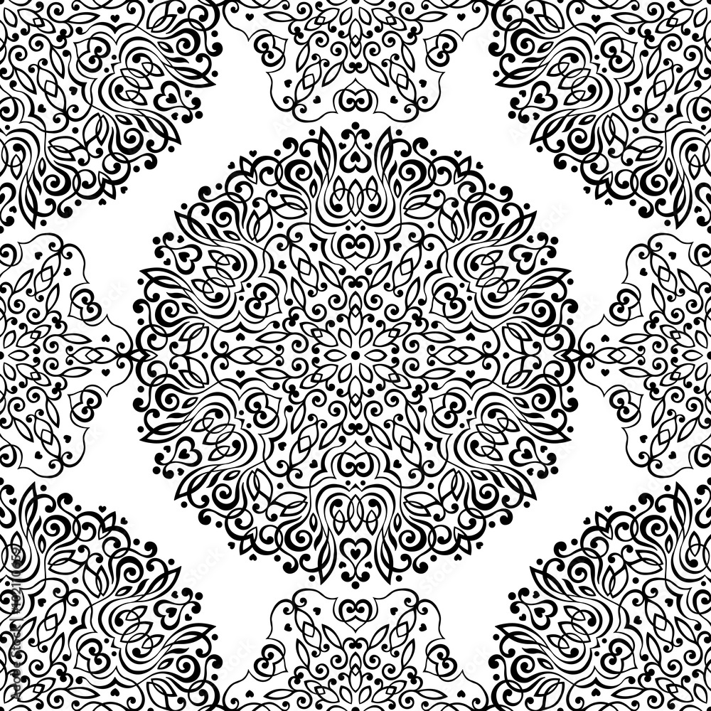 Seamless background with abstract ethnic pattern. Seamless background with abstract ethnic pattern.