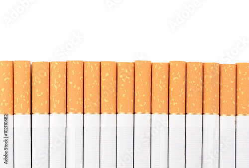 Closeup of Tobacco Cigarettes Background or texture
