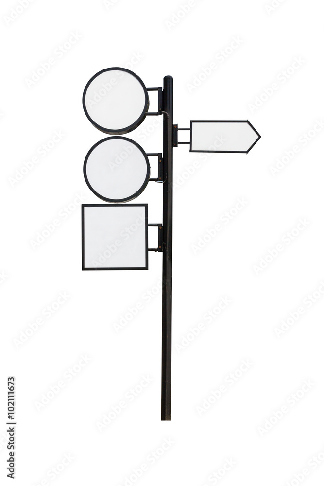 Obraz premium empty billboard isolated on a white