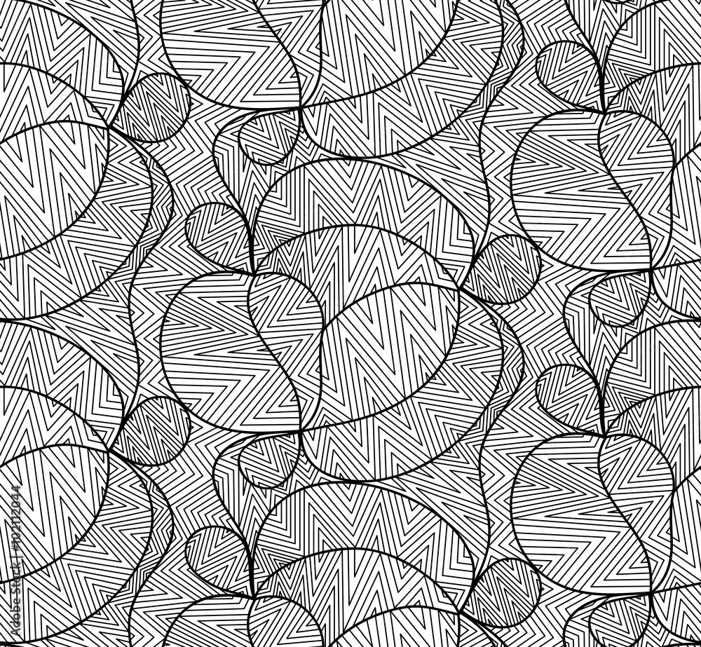 Vector floral background of drawn lines Vector floral background of drawn lines