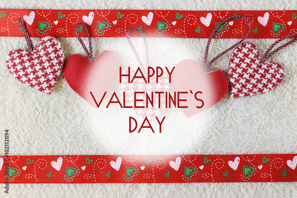 Fototapeta premium heart background fabric
