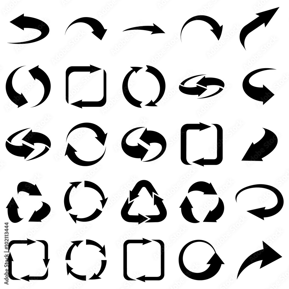Twenty five arrows icons set collections Twenty five arrows icons set collections
