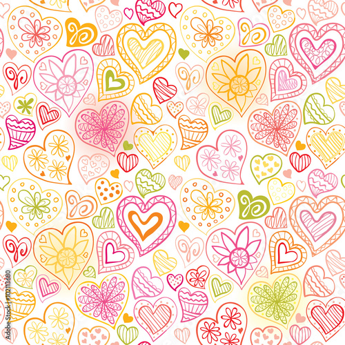 Valentine's day pattern with heart