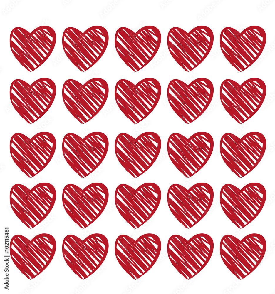 Seamless hearts pattern. Hand drawn. Seamless hearts pattern. Hand drawn.