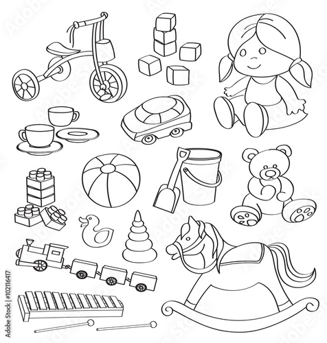 Doodle vector toys