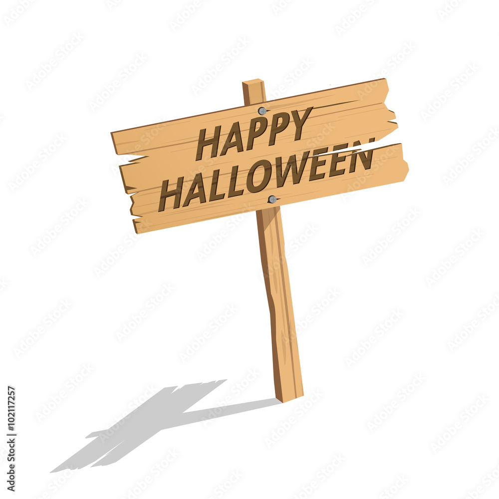 Happy Halloween weathered wood sign Happy Halloween weathered wood sign