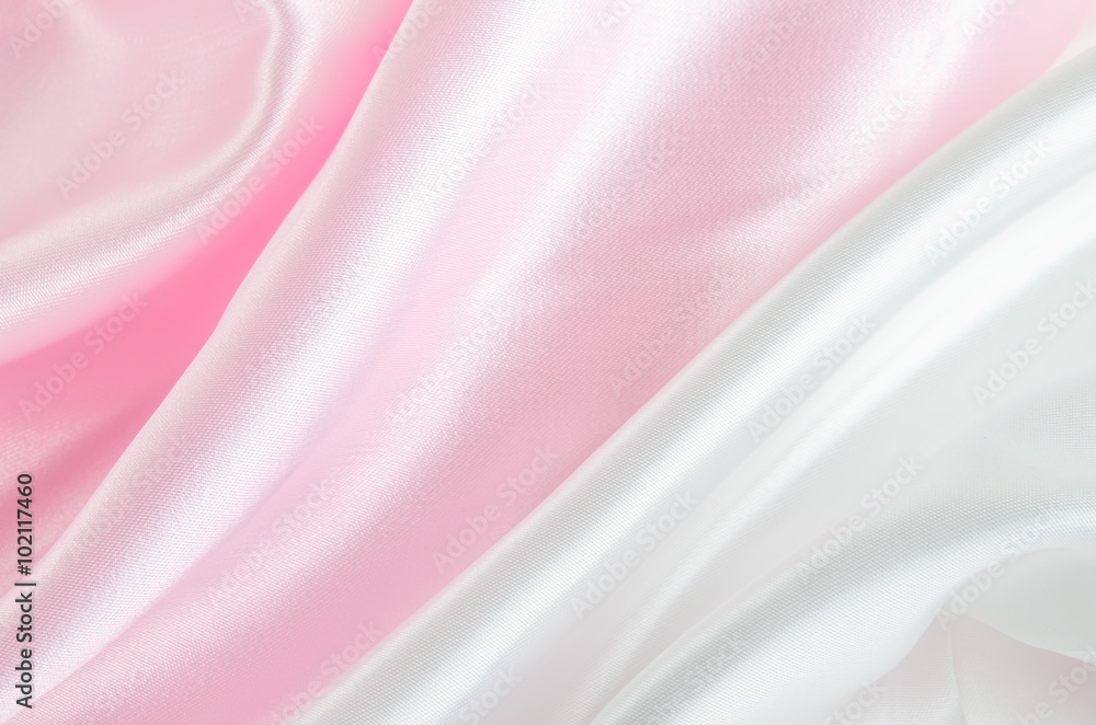 Obraz premium Abstract background - Pink and white satin textile