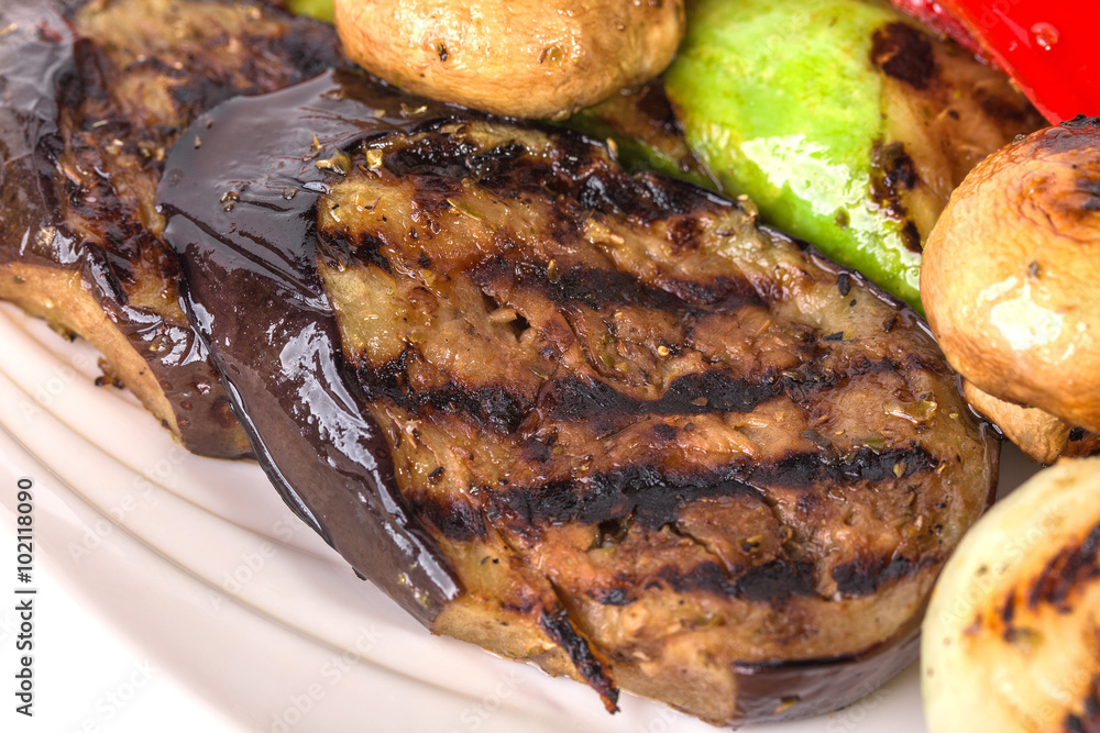 Delicious grilled vegetables.