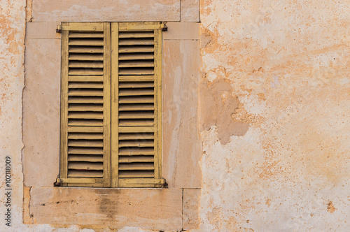 Old ancient wooden shutters